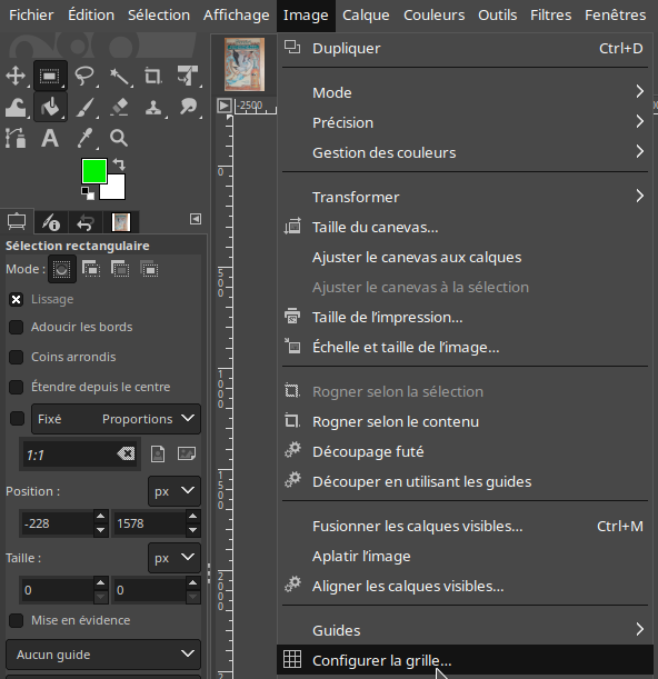 modifier les dimensions