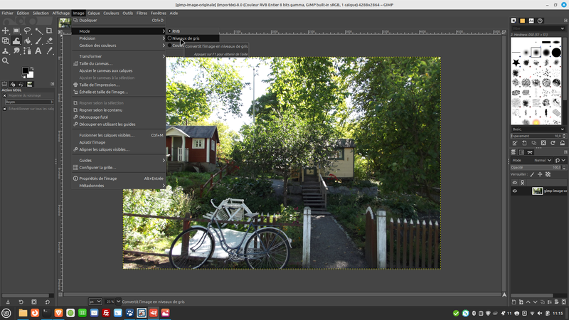 paramètres noir et blanc