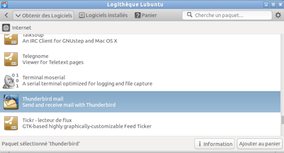 Logithèque Thunderbird