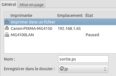 Imprimer en Pdf sous Linux