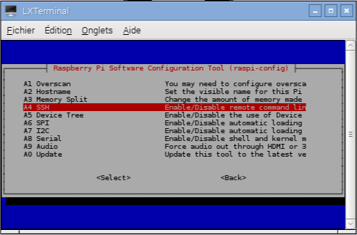 Raspberry configuration ssh