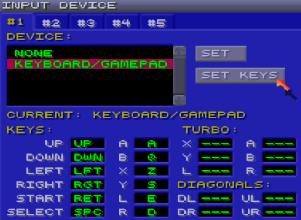 SNES - touches de controle