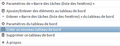 nouveau tableau de bord sous LUbuntu