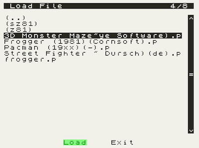 ZX81 sous Linux - chargement d'un programme sous sz81